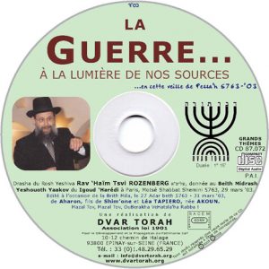 La Guerre… à la lumière de nos sources en cette veille de Pessa'h 5763
