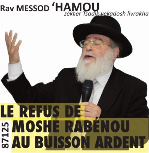 Le Refus de Moshé Rabbénou au Buisson Ardent