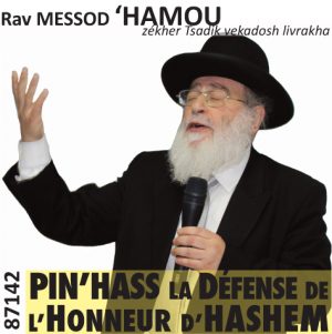 Pin’hass, la Défense de l’Honneur d’Hashem