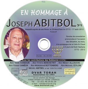 Hommage à M. Joseph ABITBOL zal